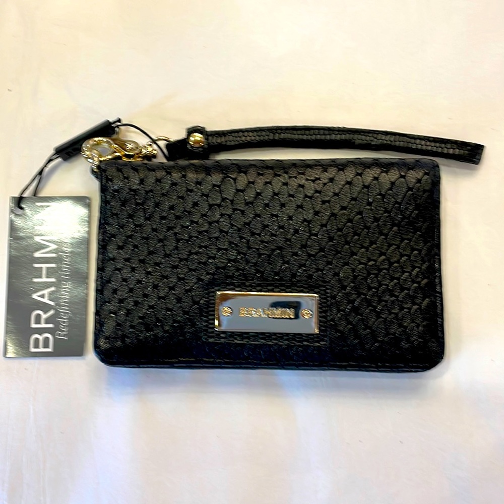 Brahmin NWT Debi Wristlet Black Santiago